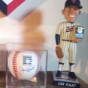 NIB Jim Kaat HOF bobblehead and autographed baseball ⚾